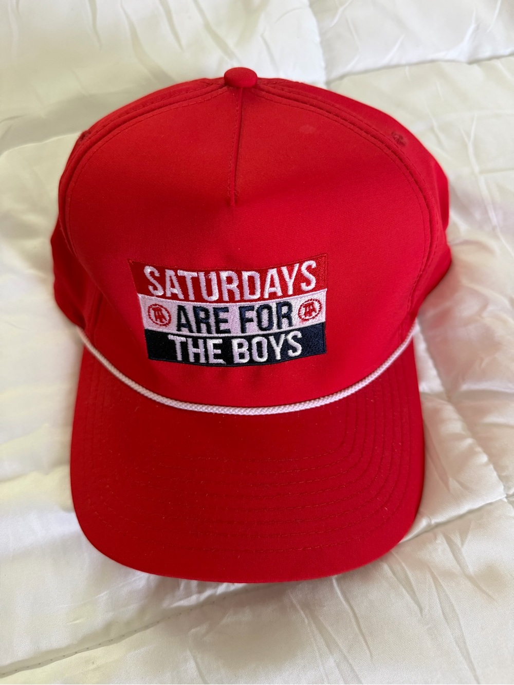 Saturdays Are For The Boys Red Kids Cap